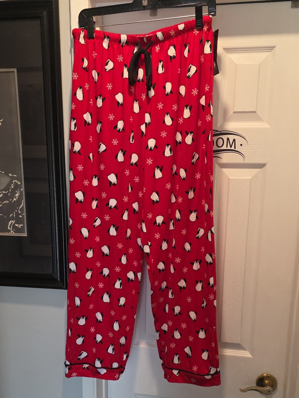 Red Penguin Print Pajama Pants
